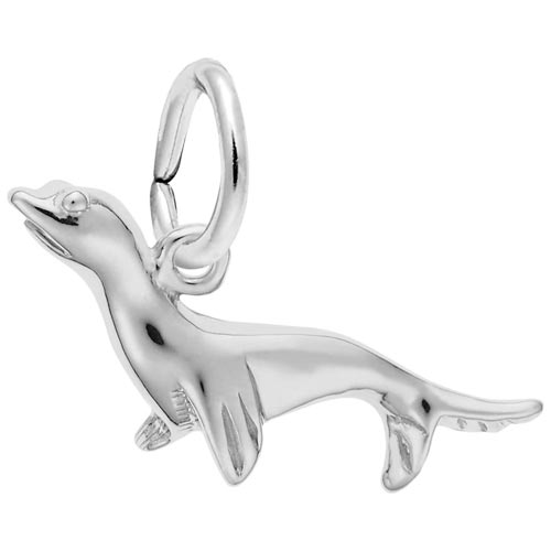 14K White Gold Seal Charm by Rembrandt Charms 14K White Gold Seal Charm by Rembrandt Charms