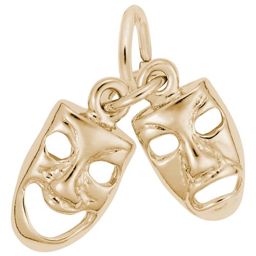 14K Gold Comedy & Tragedy Masks Accent by Rembrandt Charms 14K Gold Comedy & Tragedy Masks Accent by Rembrandt Charms