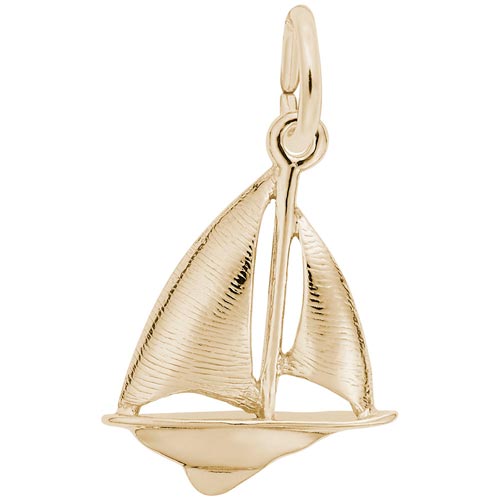14K Gold Sloop Sailboat Charm by Rembrandt Charms 14K Gold Sloop Sailboat Charm by Rembrandt Charms