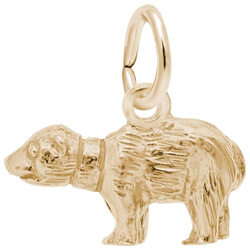 Gold Plate Baby Polar Bear Charm by Rembrandt Charms Gold Plate Baby Polar Bear Charm by Rembrandt Charms