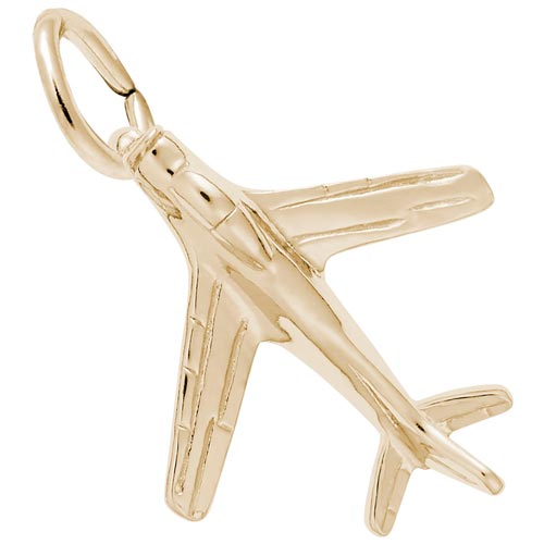 Gold Plate Military Plane Charm by Rembrandt Charms Gold Plate Military Plane Charm by Rembrandt Charms