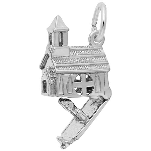 Sterling Silver Opening Church Charm by Rembrandt Charms Sterling Silver Opening Church Charm by Rembrandt Charms