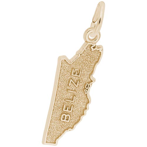 14K Gold Belize Map Charm by Rembrandt Charms 14K Gold Belize Map Charm by Rembrandt Charms