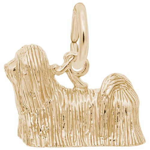 14K Gold Lhasa Apso Dog Charm by Rembrandt Charms 14K Gold Lhasa Apso Dog Charm by Rembrandt Charms