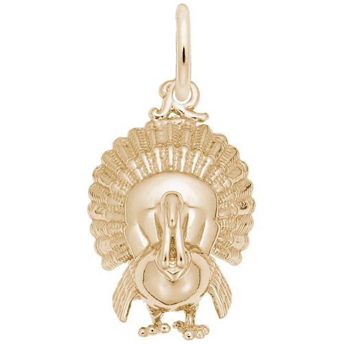 14K Gold Turkey Charm by Rembrandt Charms 14K Gold Turkey Charm by Rembrandt Charms