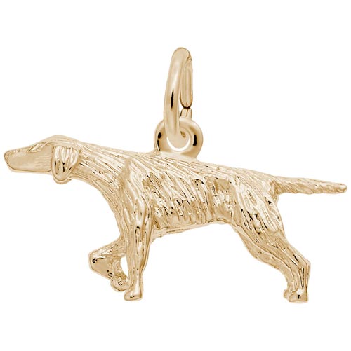 Gold Plate Pointer Dog Charm by Rembrandt Charms Gold Plate Pointer Dog Charm by Rembrandt Charms