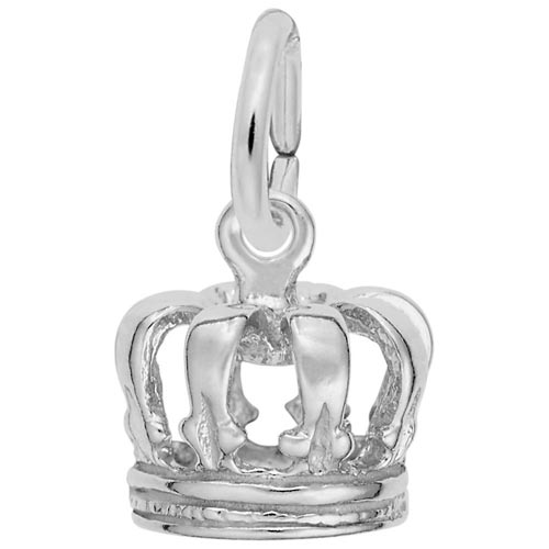 14K White Gold Crown Charm by Rembrandt Charms 14K White Gold Crown Charm by Rembrandt Charms