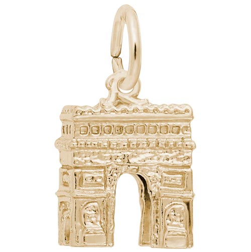 Gold Plate L'Arc De Triomphe Charm by Rembrandt Charms Gold Plate L'Arc De Triomphe Charm by Rembrandt Charms