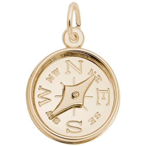 14k Gold Compass with Needle Charm by Rembrandt Charms 14k Gold Compass with Needle Charm by Rembrandt Charms