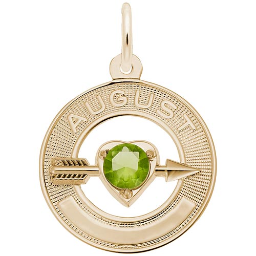 14k Gold 08 Aug Month of Love Charm by Rembrandt Charms 14k Gold 08 Aug Month of Love Charm by Rembrandt Charms