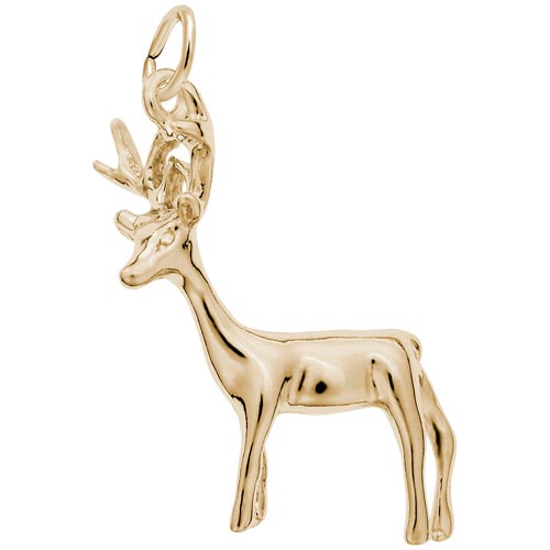 14K Gold Buck Deer Charm by Rembrandt Charms 14K Gold Buck Deer Charm by Rembrandt Charms