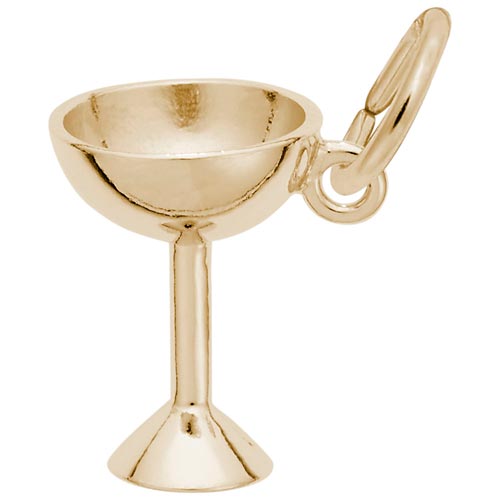 10K Gold Champagne Glass Charm by Rembrandt Charms 10K Gold Champagne Glass Charm by Rembrandt Charms