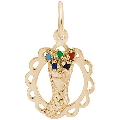 Gold Plate Stocking Full of Joy Charm by Rembrandt Charms Gold Plate Stocking Full of Joy Charm by Rembrandt Charms