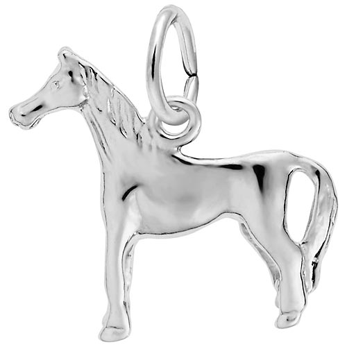 14K White Gold Standing Horse Charm by Rembrandt Charms 14K White Gold Standing Horse Charm by Rembrandt Charms