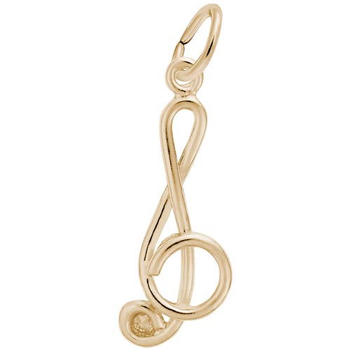 Gold Plated Treble Clef Charm by Rembrandt Charms Gold Plated Treble Clef Charm by Rembrandt Charms
