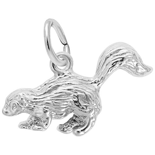 14K White Gold Skunk Charm by Rembrandt Charms 14K White Gold Skunk Charm by Rembrandt Charms