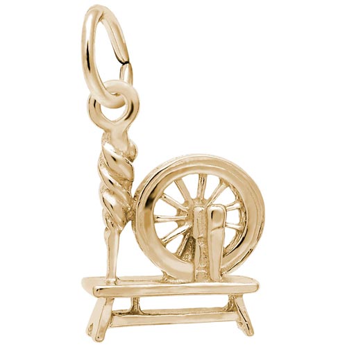Gold Plate Spinning Wheel Charm by Rembrandt Charms Gold Plate Spinning Wheel Charm by Rembrandt Charms