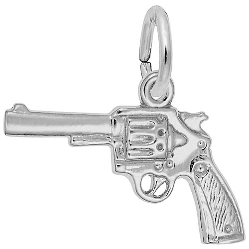 Sterling Silver Revolver Charm by Rembrandt Charms Sterling Silver Revolver Charm by Rembrandt Charms