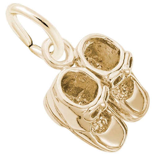 Gold Plate Baby Booties Accent Charm by Rembrandt Charms Gold Plate Baby Booties Accent Charm by Rembrandt Charms