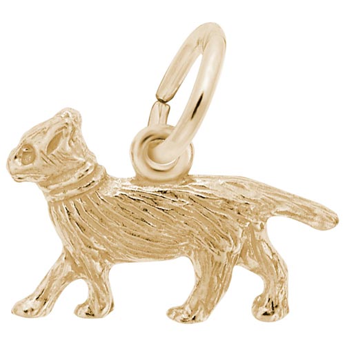10K Gold Walking Cat Accent Charm by Rembrandt Charms 10K Gold Walking Cat Accent Charm by Rembrandt Charms