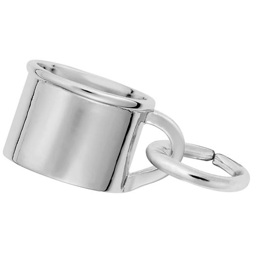 14K White Gold Baby Cup Accent Charm by Rembrandt Charms 14K White Gold Baby Cup Accent Charm by Rembrandt Charms