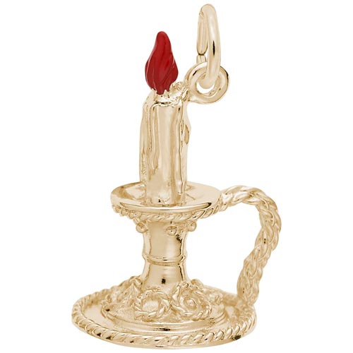 14K Gold Candle Charm by Rembrandt Charms 14K Gold Candle Charm by Rembrandt Charms