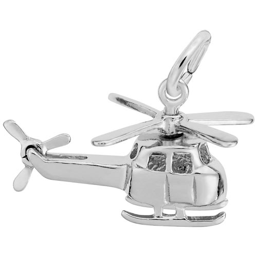 14K White Gold Small Helicopter Charm by Rembrandt Charms 14K White Gold Small Helicopter Charm by Rembrandt Charms