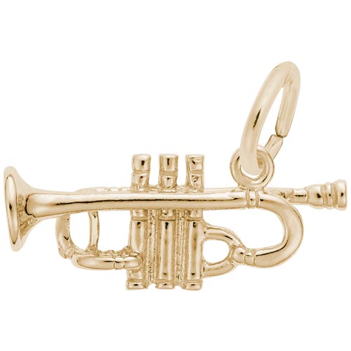 14K Gold Trumpet Charm by Rembrandt Charms 14K Gold Trumpet Charm by Rembrandt Charms