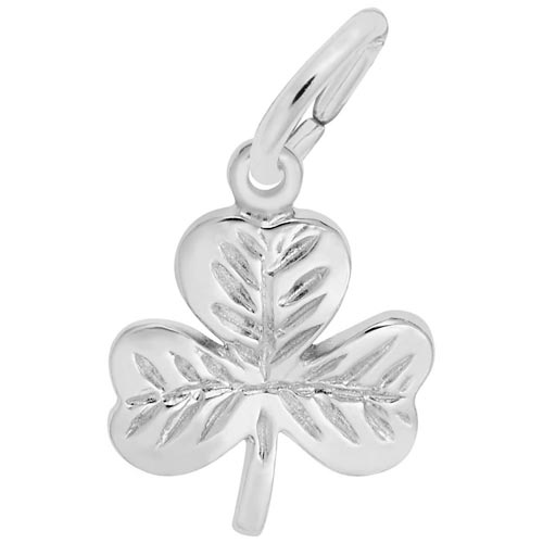 14K White Gold Shamrock Charm by Rembrandt Charms 14K White Gold Shamrock Charm by Rembrandt Charms