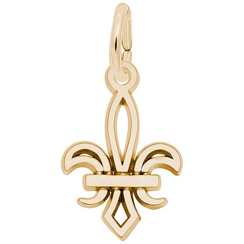14K Gold Small Fleur De Lis Charm by Rembrandt Charms 14K Gold Small Fleur De Lis Charm by Rembrandt Charms