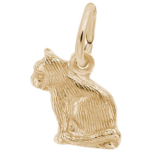 10k Gold Sitting Cat Accent Charm by Rembrandt Charms 10k Gold Sitting Cat Accent Charm by Rembrandt Charms