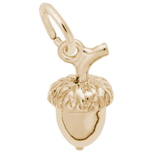 14K Gold Acorn Accent Charm by Rembrandt Charms 14K Gold Acorn Accent Charm by Rembrandt Charms