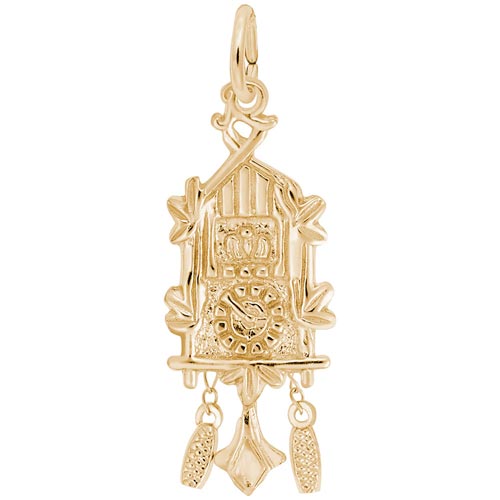 14K Gold Cuckoo Clock Charm by Rembrandt Charms 14K Gold Cuckoo Clock Charm by Rembrandt Charms