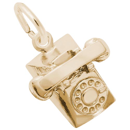 14K Gold Rotary Phone Charm by Rembrandt Charms 14K Gold Rotary Phone Charm by Rembrandt Charms