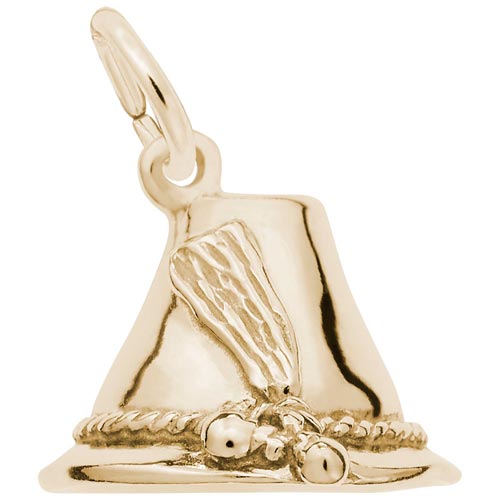 14K Gold Tyrol Hat Charm by Rembrandt Charms 14K Gold Tyrol Hat Charm by Rembrandt Charms