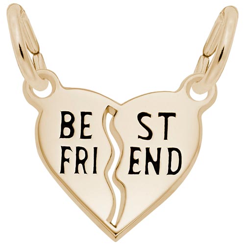 14k Gold Best Friend Heart Charm by Rembrandt Charms 14k Gold Best Friend Heart Charm by Rembrandt Charms