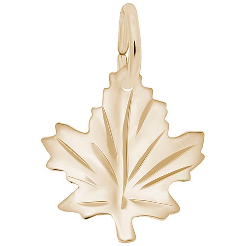 14K Gold Maple Leaf Charm by Rembrandt Charms 14K Gold Maple Leaf Charm by Rembrandt Charms