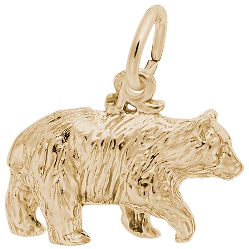 Gold Plate Black Bear Charm by Rembrandt Charms Gold Plate Black Bear Charm by Rembrandt Charms