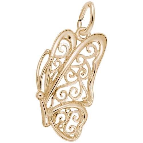 14k Gold Butterfly Charm by Rembrandt Charms 14k Gold Butterfly Charm by Rembrandt Charms