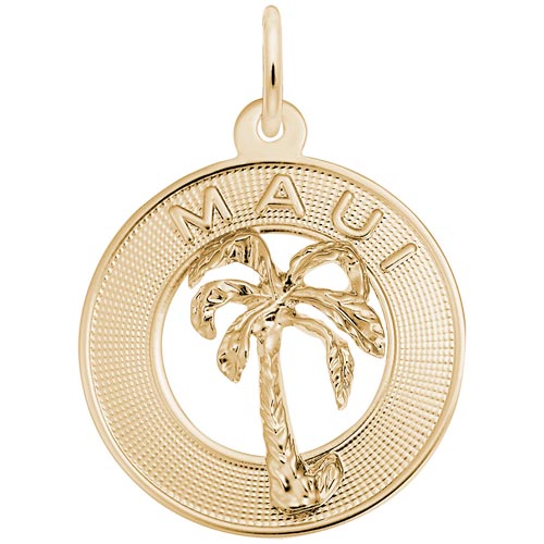 14k Gold Maui Palm Tree Charm by Rembrandt Charms 14k Gold Maui Palm Tree Charm by Rembrandt Charms
