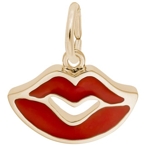 14K Gold Sealed With A Kiss Charm 14K Gold Sealed With A Kiss Charm