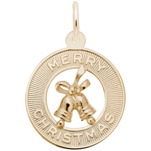 14K Gold Merry Christmas Charm by Rembrandt Charms 14K Gold Merry Christmas Charm by Rembrandt Charms