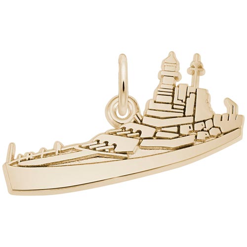 14K Gold USS North Carolina Charm by Rembrandt Charms 14K Gold USS North Carolina Charm by Rembrandt Charms