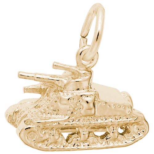14K Gold Army Tank Charm by Rembrandt Charms 14K Gold Army Tank Charm by Rembrandt Charms