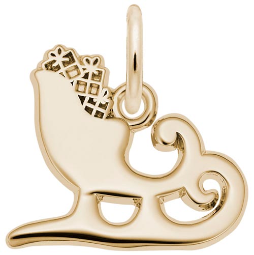 14K Gold Santa's Sleigh Charm by Rembrandt Charms 14K Gold Santa's Sleigh Charm by Rembrandt Charms