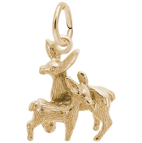 14K Gold Love You Deerly Charm by Rembrandt Charms 14K Gold Love You Deerly Charm by Rembrandt Charms